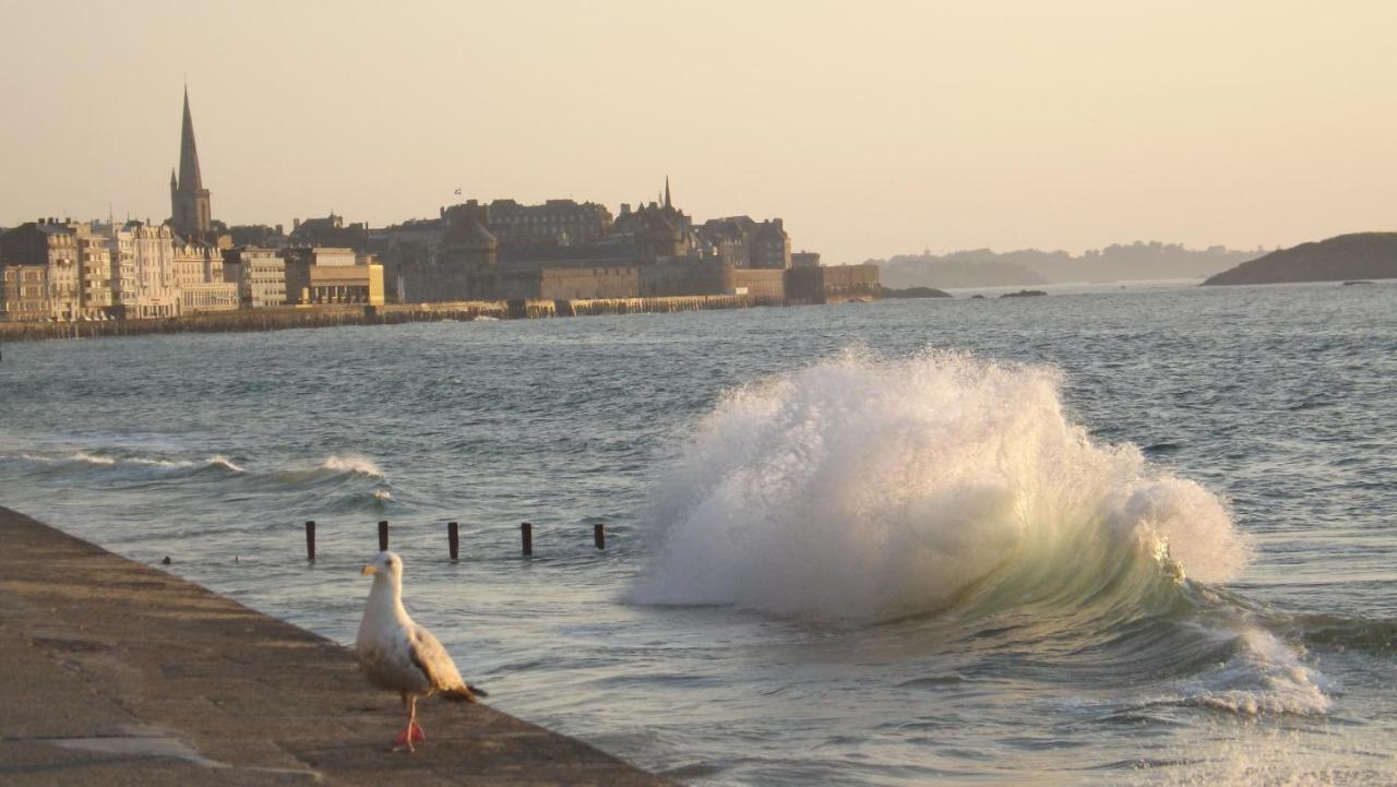 Appartement T2 ,Parking Prive,Terrasse, 10 Mns A Pieds De La Cite Corsaire Et Ses Plages Saint-Malo Exteriör bild